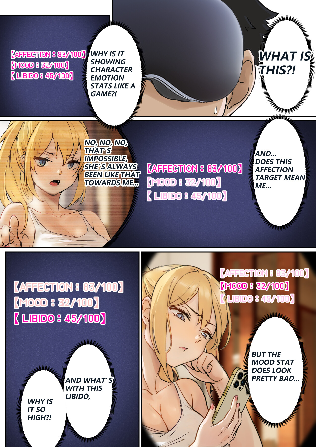 Hentai Manga Comic-My AR glasses can see various stats about my foster sister?!-Read-9